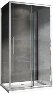 Душевой уголок ABBER Schwarzer Diamant AG30140H-S70-S70 140x70см хром